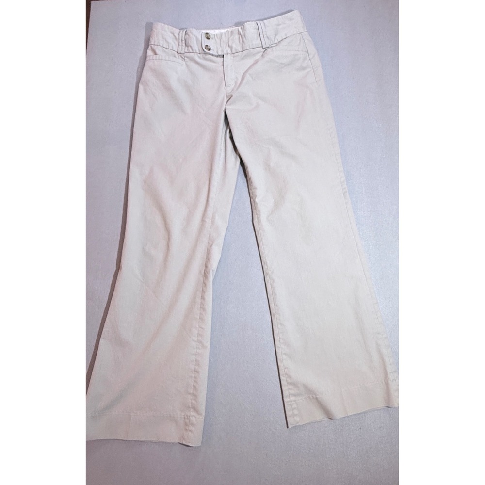 Banana Republic The Sloan Fit Pants Beige Striped Stretch Size 10 Mens